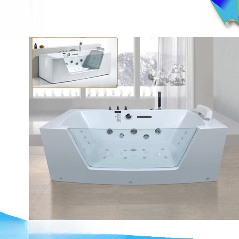 Home Bathroom Jacuzzi - Andy bathroom, single-sided glass jacuzzi, large-size