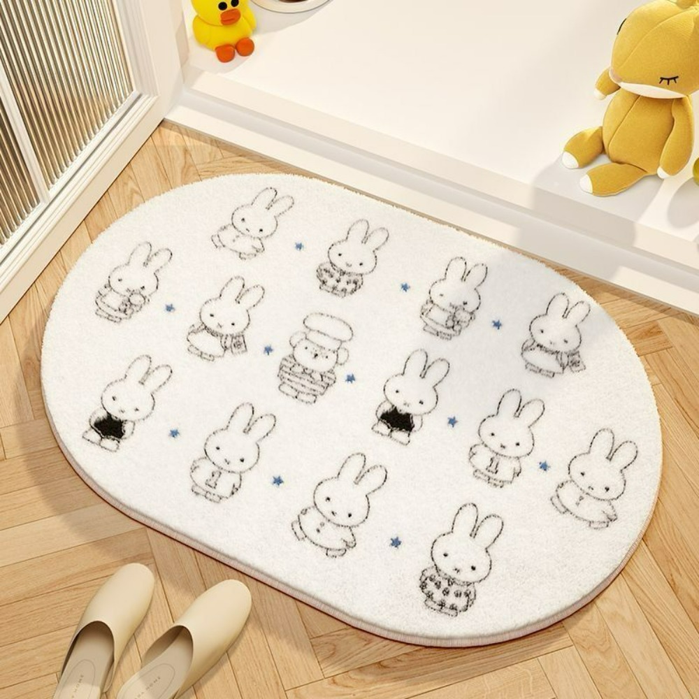 Home Bathroom Supplies - Miffy Cartoon Floor Mat Soft Imitation