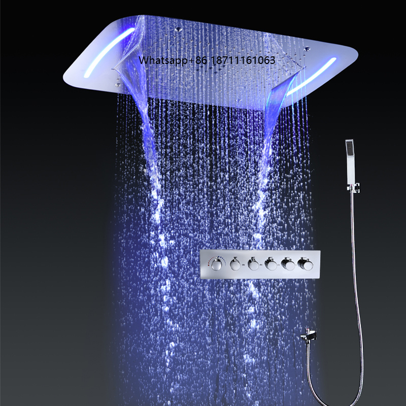 Shower Head Rain - Bathroom Rain Shower Luxury LED 5