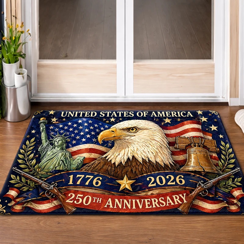 Zara Home Bathroom Mat - VIKAMA Independence Day Theme Entrance Mat