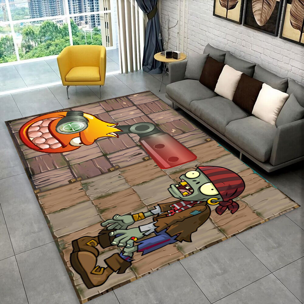Zara Home Bathroom Mat - PVZ Plants Vs.Zombies Game Cartoon Area