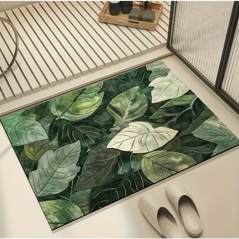 Visual Three-dimensional Green - مراجعة Zara Home Bathroom Mat وسعره