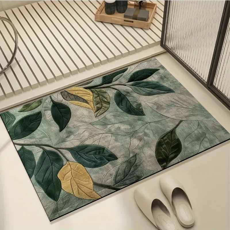 Visual Three-dimensional Green - مراجعة Zara Home Bathroom Mat وسعره