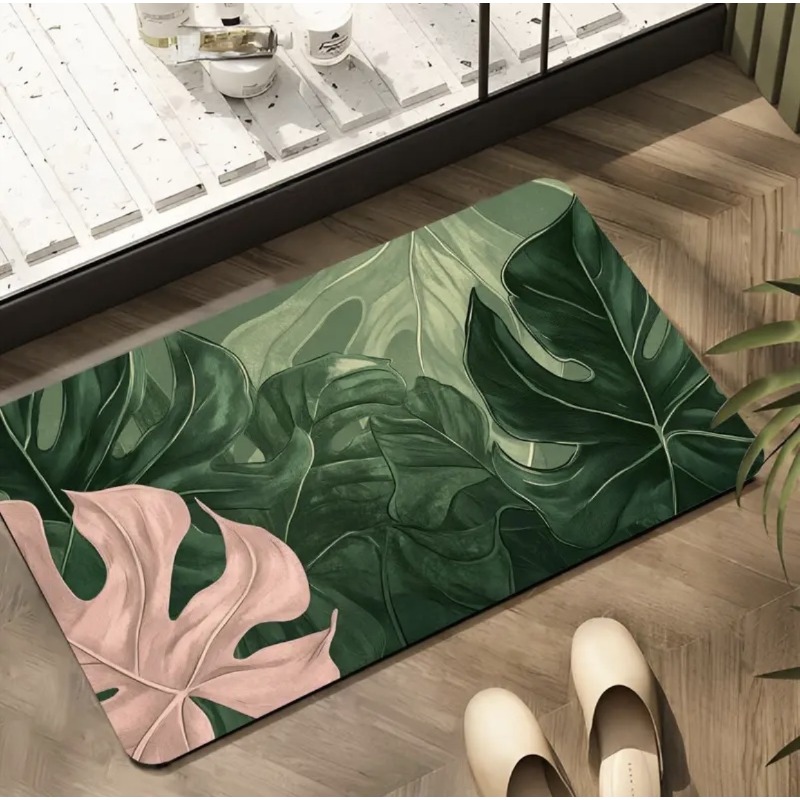 Visual Three-dimensional Green - مراجعة Zara Home Bathroom Mat وسعره