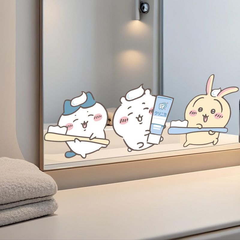 Hot Chiikawa Mirror Stickers S - مراجعة Home Bathroom Supplies وسعره
