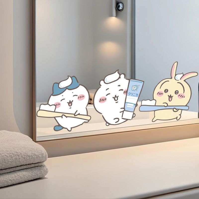 Hot Chiikawa Mirror Stickers S - مراجعة Home Bathroom Supplies وسعره