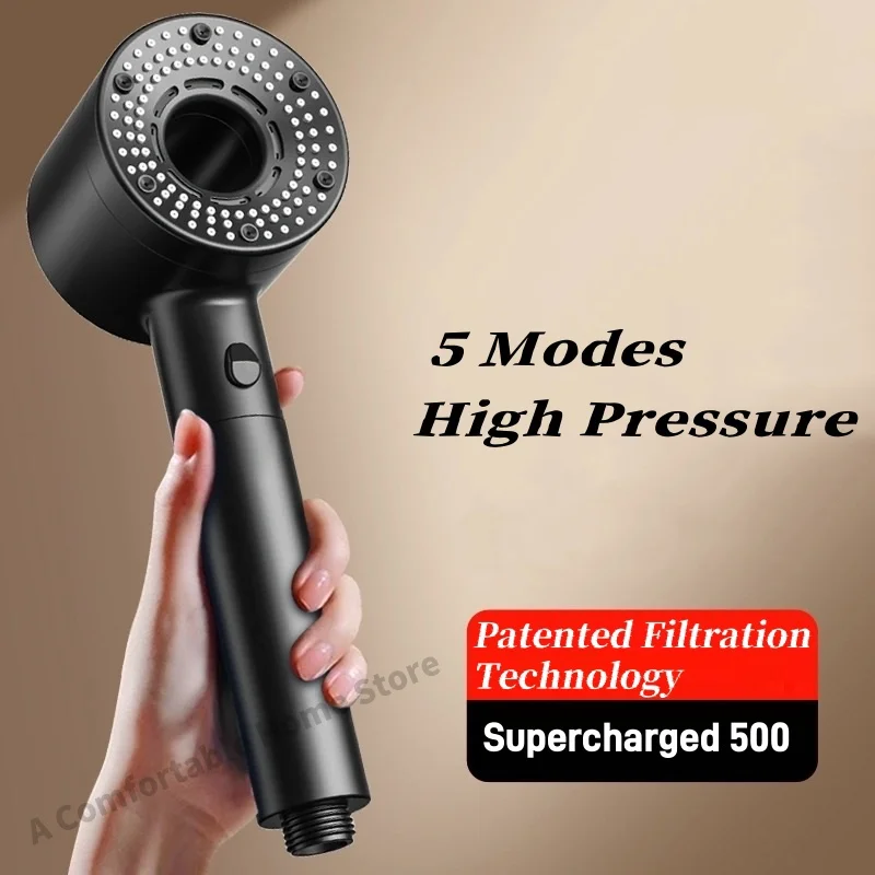 5 Modes Shower Head High Press - مراجعة Home Bathroom Upgrades وسعره