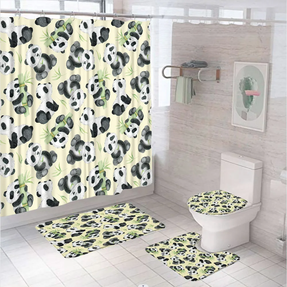 4Pc Watercolor Green Bamboo Sh - مراجعة Zara Home Bathroom Mat وسعره