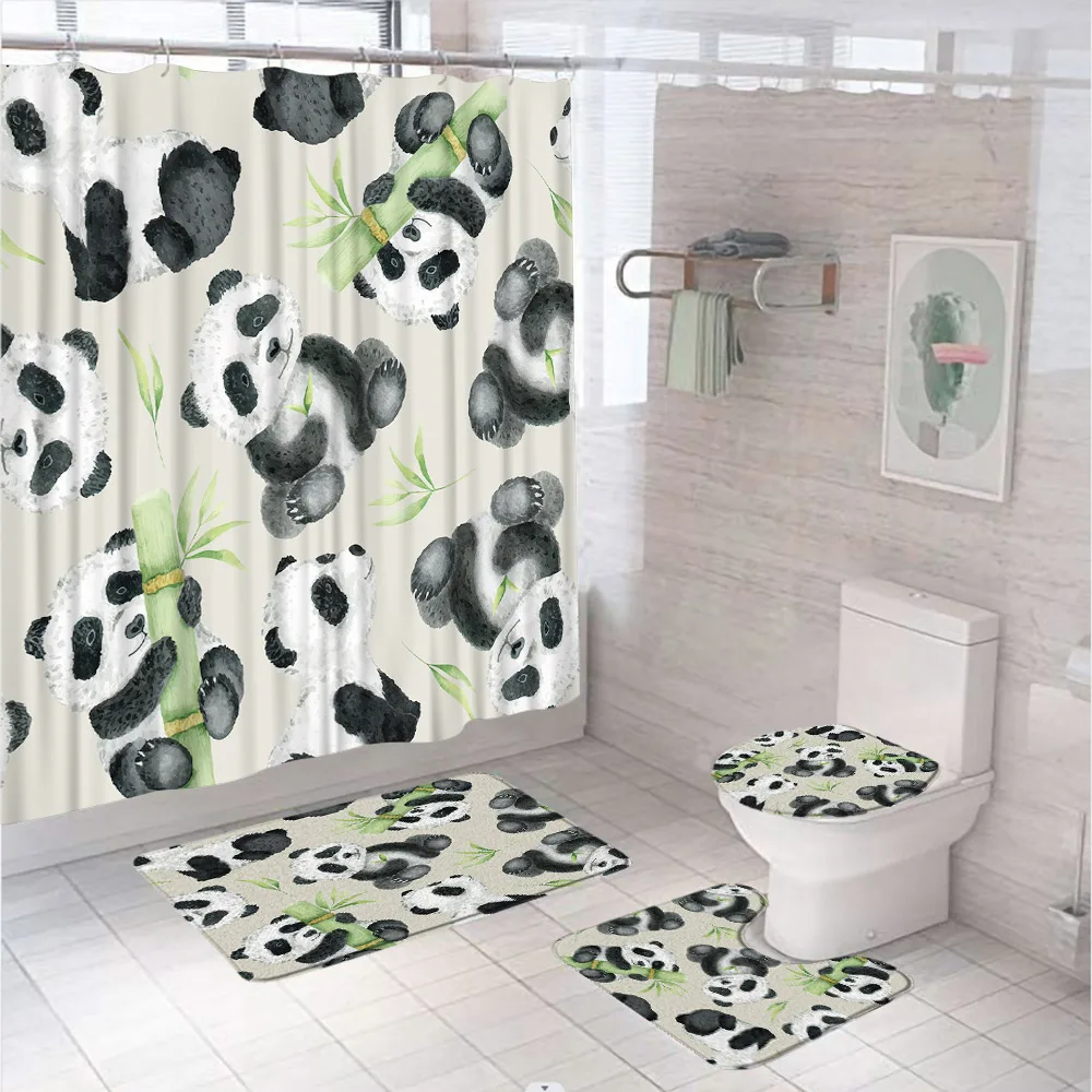 4Pc Watercolor Green Bamboo Sh - مراجعة Zara Home Bathroom Mat وسعره
