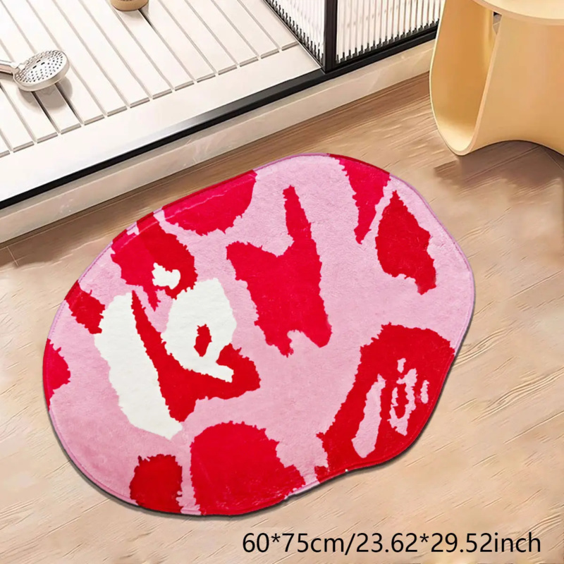 VIKAMA Pink Irregular Bathroom - مراجعة Zara Home Bathroom Mat وسعره
