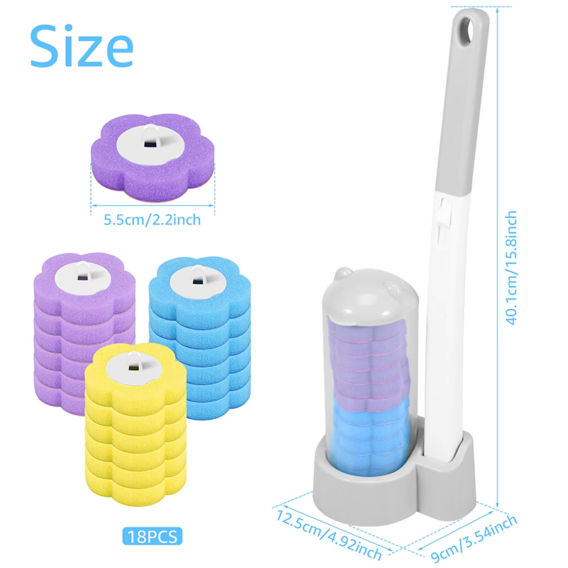 12/18Pcs Toilet Brush With Dis - مراجعة Home Bathroom Upgrades وسعره