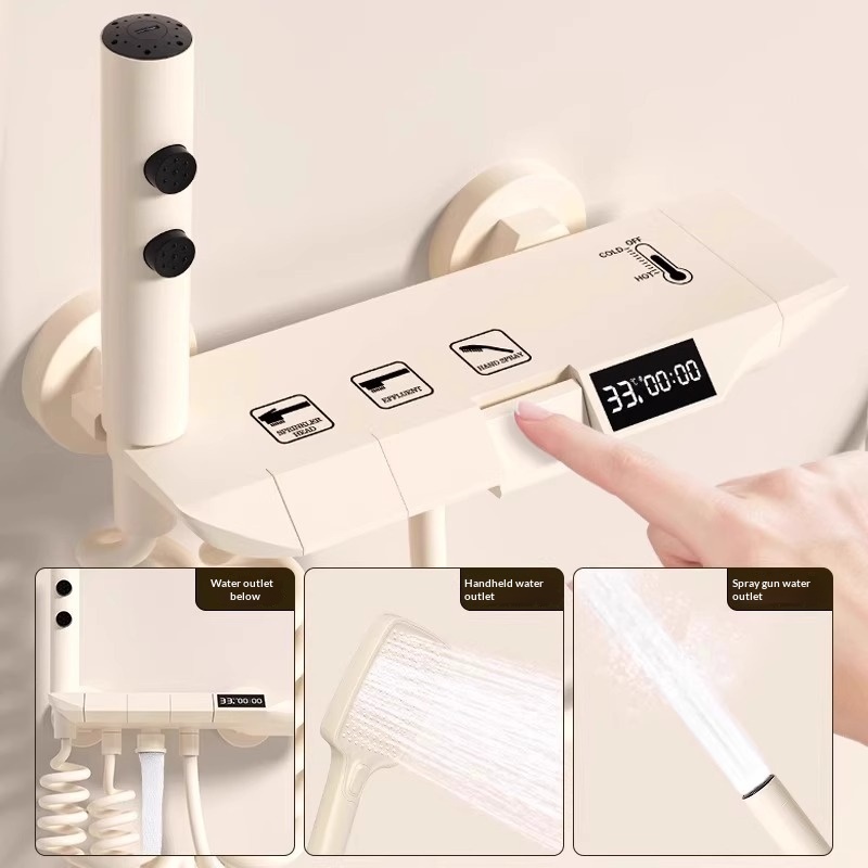 Creamy Easy Topless Shower Set - مراجعة Home For Bathroom وسعره