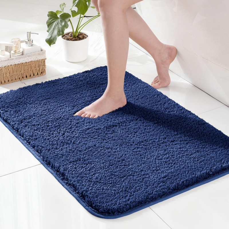 VIKAMA Multi Size Navy Blue Ba - مراجعة Zara Home Bathroom Mat وسعره