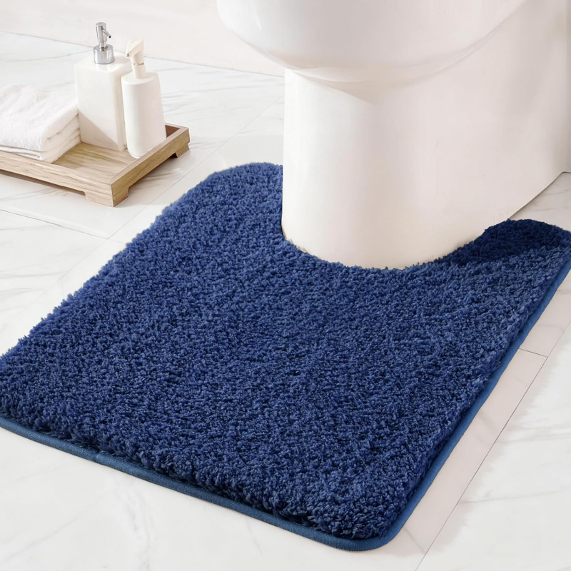 VIKAMA Multi Size Navy Blue Ba - مراجعة Zara Home Bathroom Mat وسعره