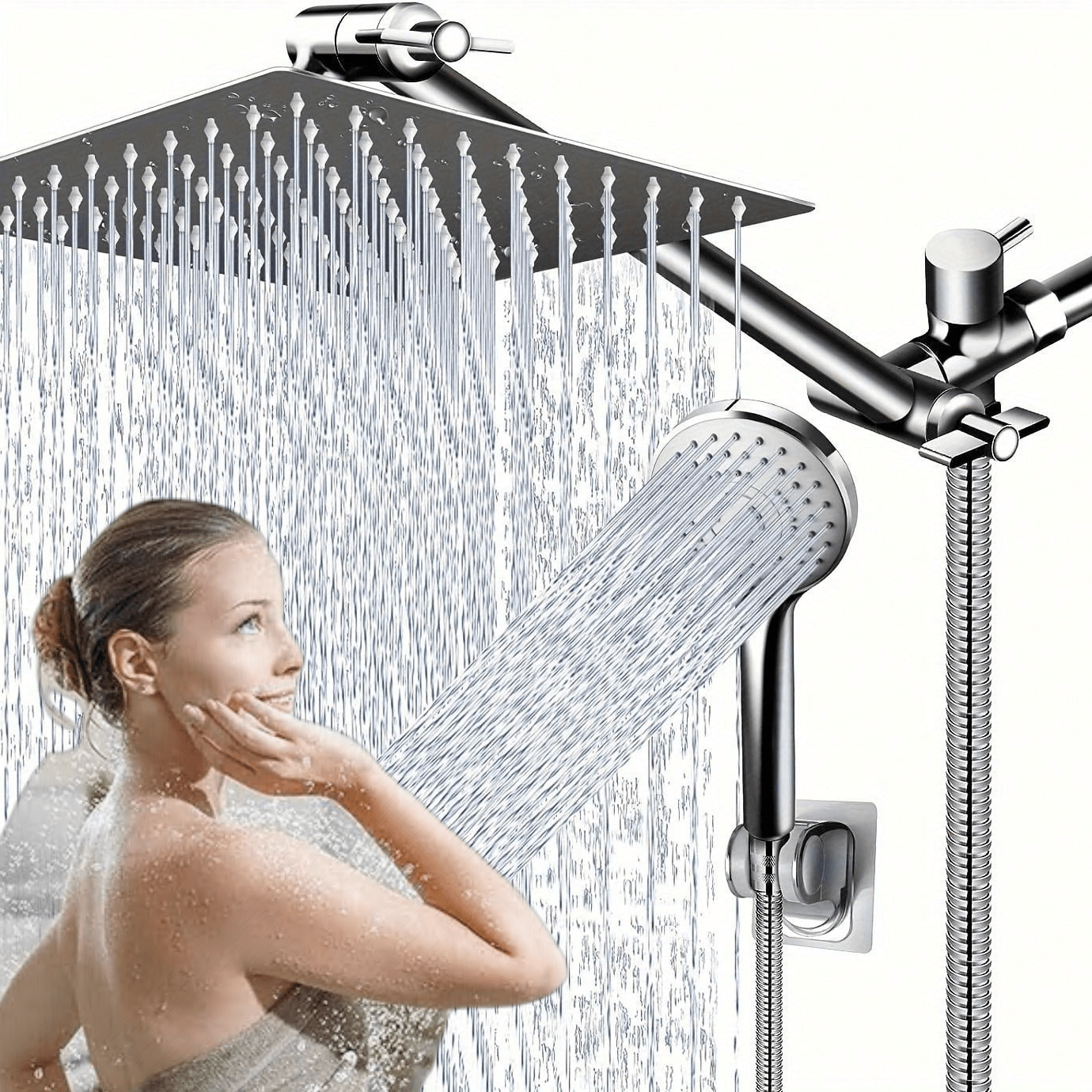 8-Inch High Pressure Rain Show - مراجعة Home For Bathroom وسعره