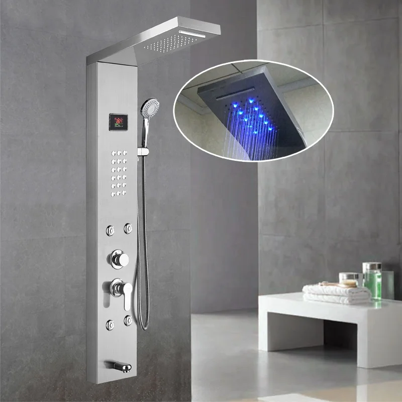 Luxury Black Color Thermostati - مراجعة Shower Head Rain وسعره