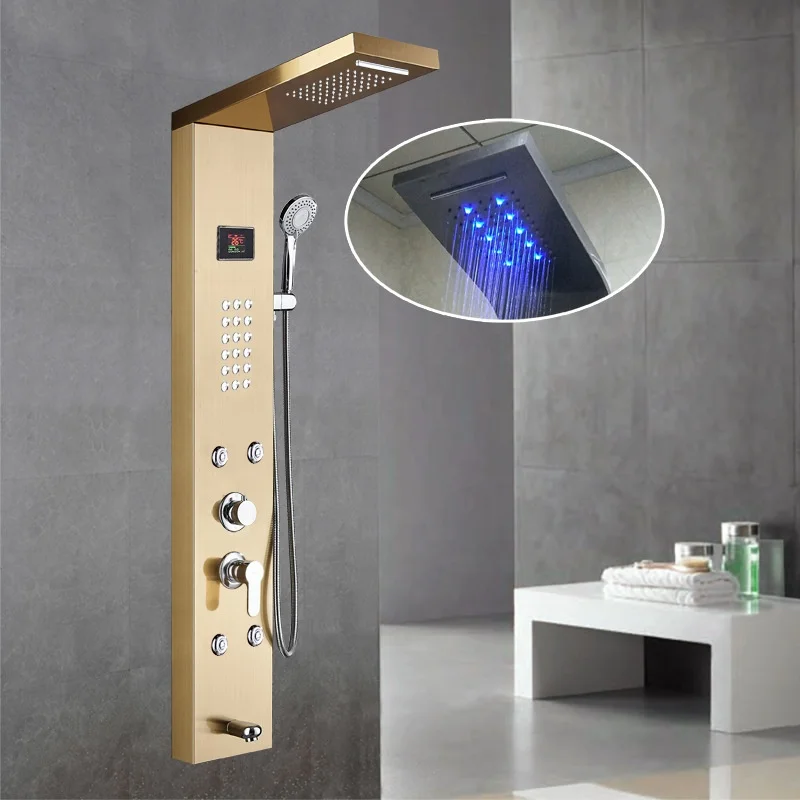 Luxury Black Color Thermostati - مراجعة Shower Head Rain وسعره