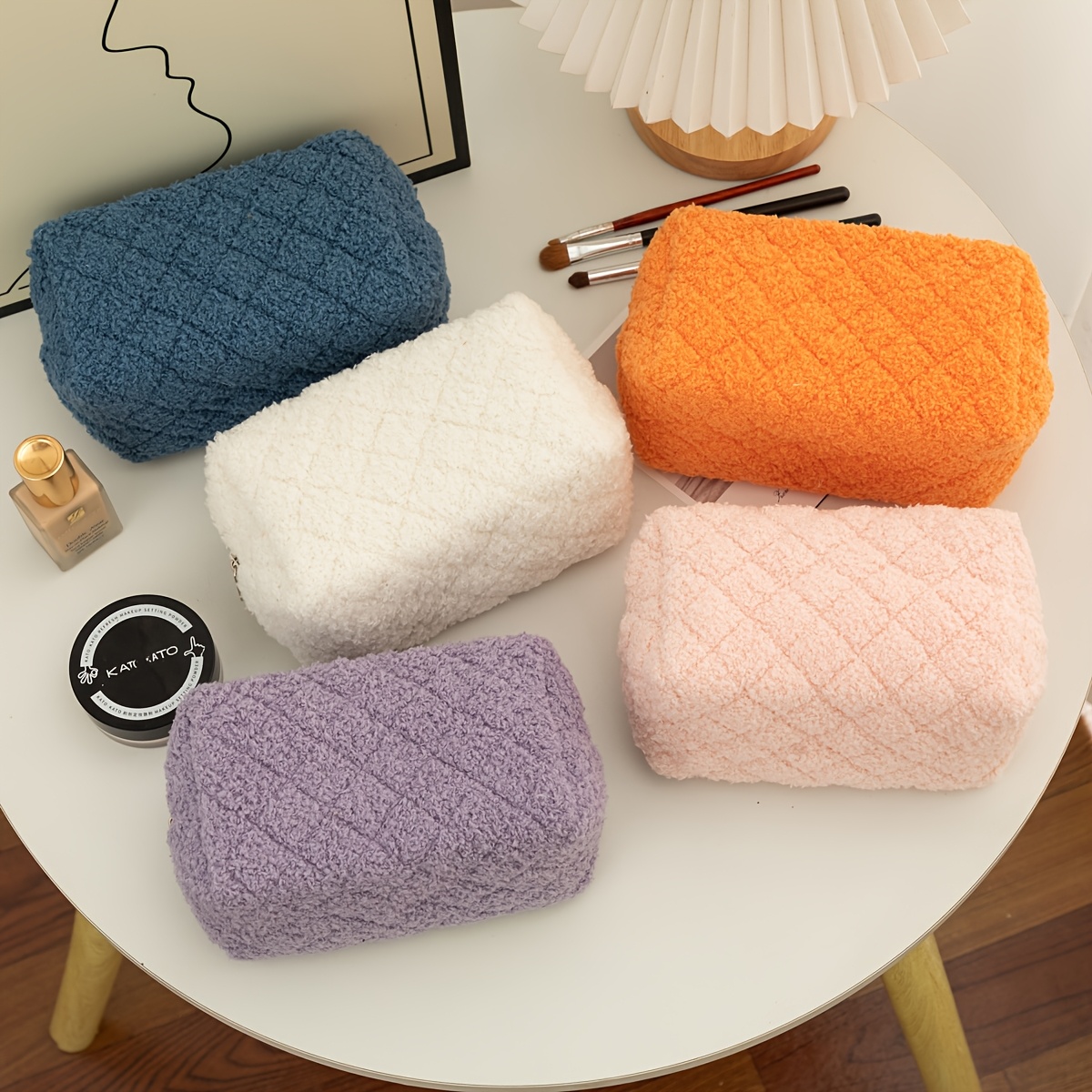 1 Plush Makeup Bag |   Cosmeti - مراجعة Japanese Home Bathroom Design وسعره