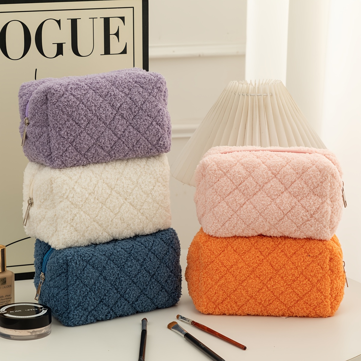 1 Plush Makeup Bag |   Cosmeti - مراجعة Japanese Home Bathroom Design وسعره