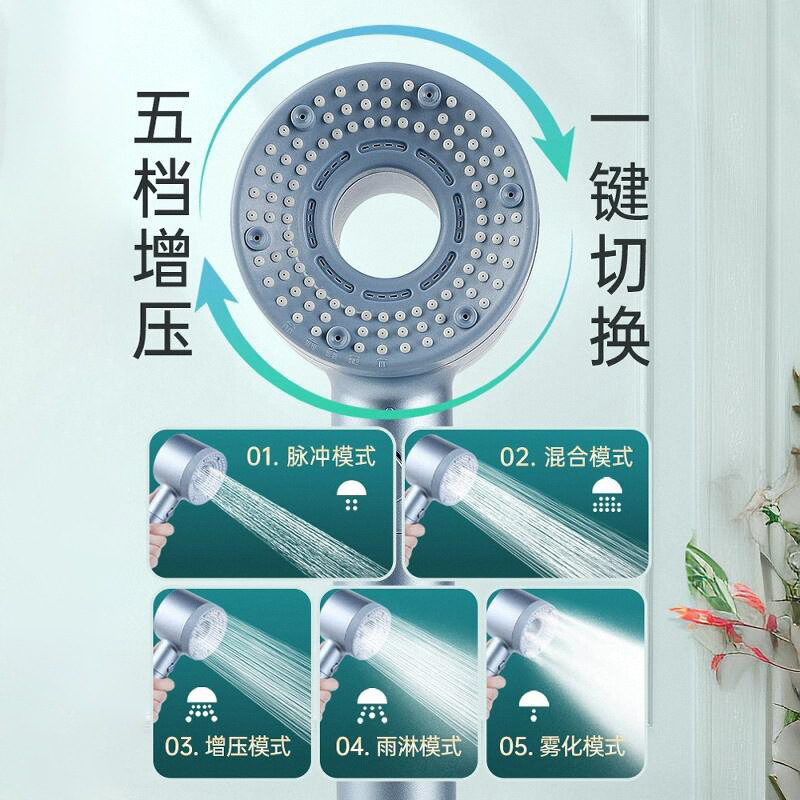 Upgrade 5 Modes Shower Head Hi - مراجعة Home Bathroom Upgrades وسعره