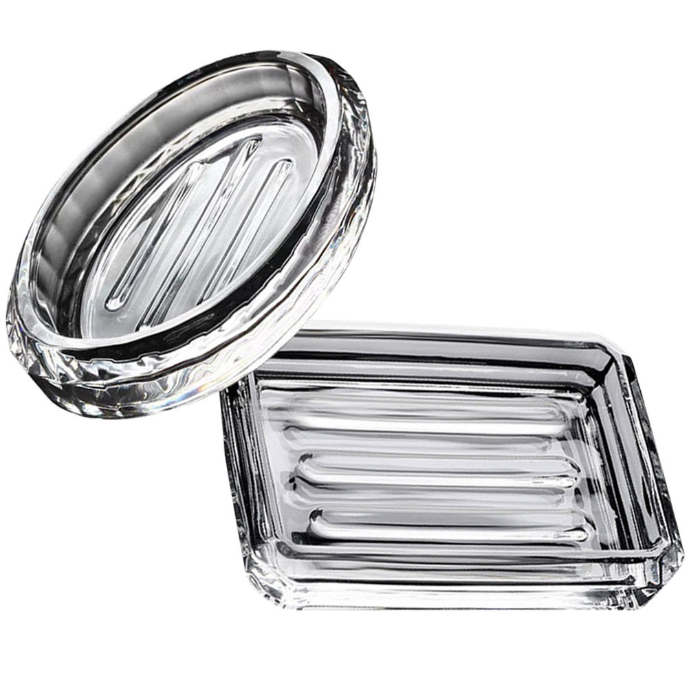 2Pcs Soap Box Transparent Glas - مراجعة Home Bathroom Supplies وسعره
