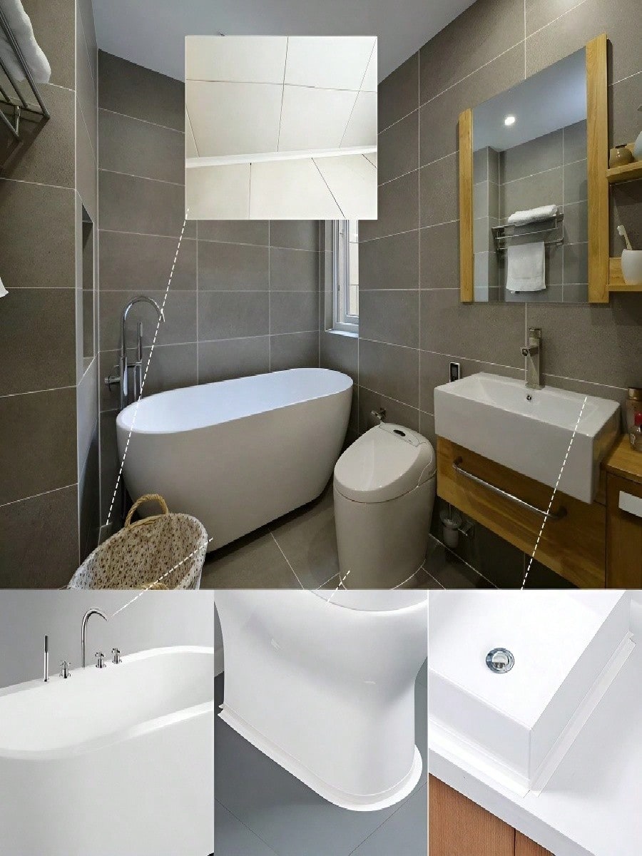 1 Roll of Waterproof Tape for  - مراجعة Home Bathroom Supplies وسعره