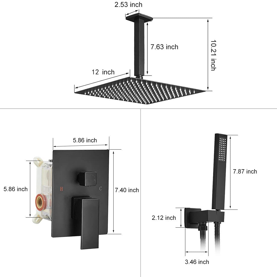 Ceiling Mount Shower System Ba - مراجعة Shower Head Rain وسعره