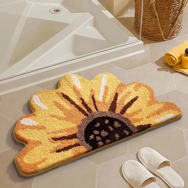 VIKAMA Small Fresh Green Leaf  - مراجعة Zara Home Bathroom Mat وسعره