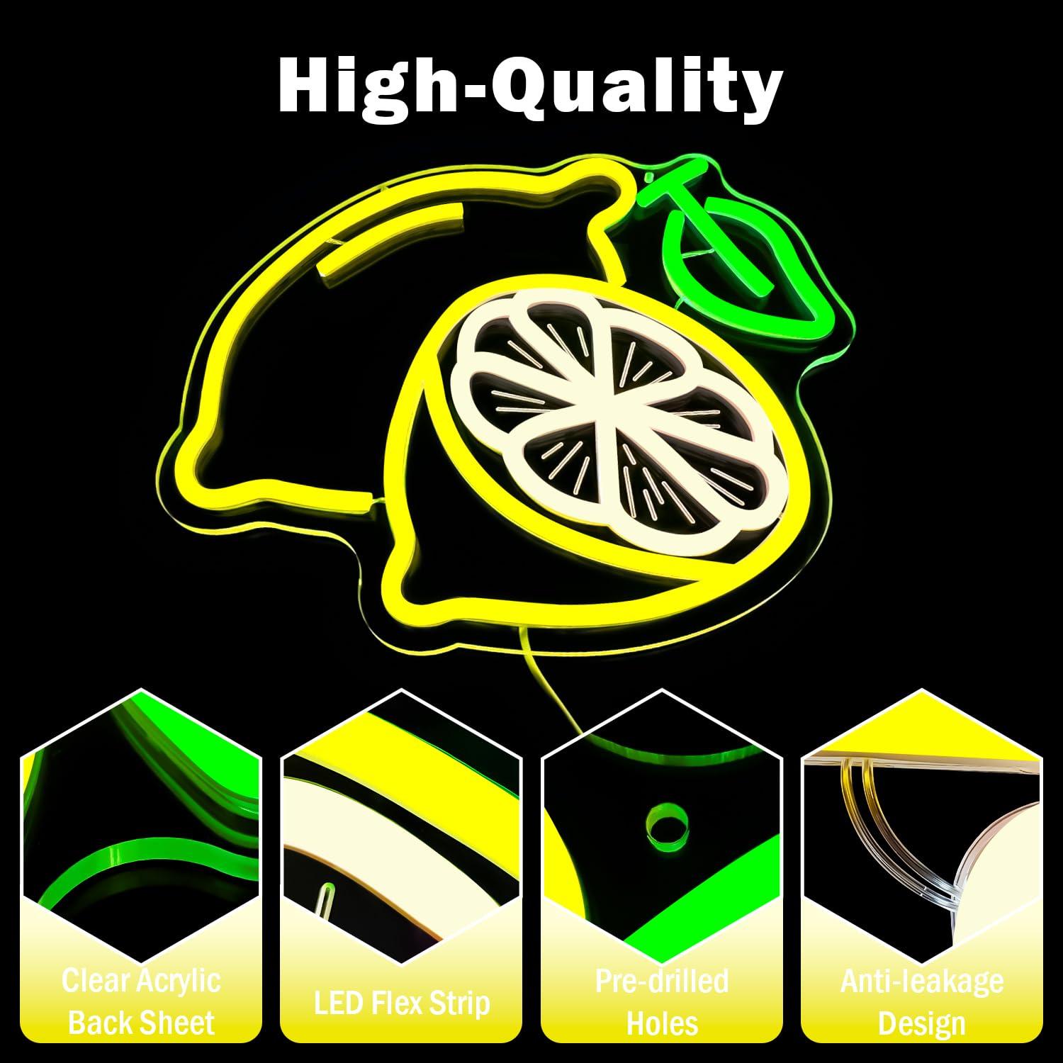 Lemon Neon Sign Dimmable LED L - مراجعة Home For Bathroom وسعره