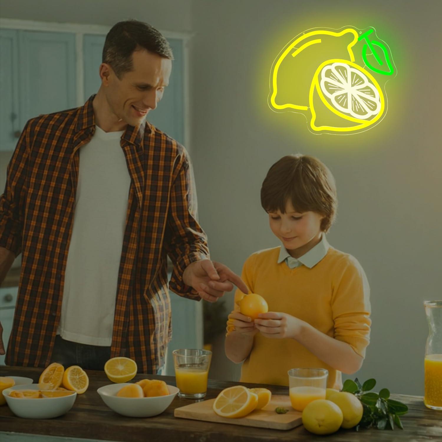Lemon Neon Sign Dimmable LED L - مراجعة Home For Bathroom وسعره