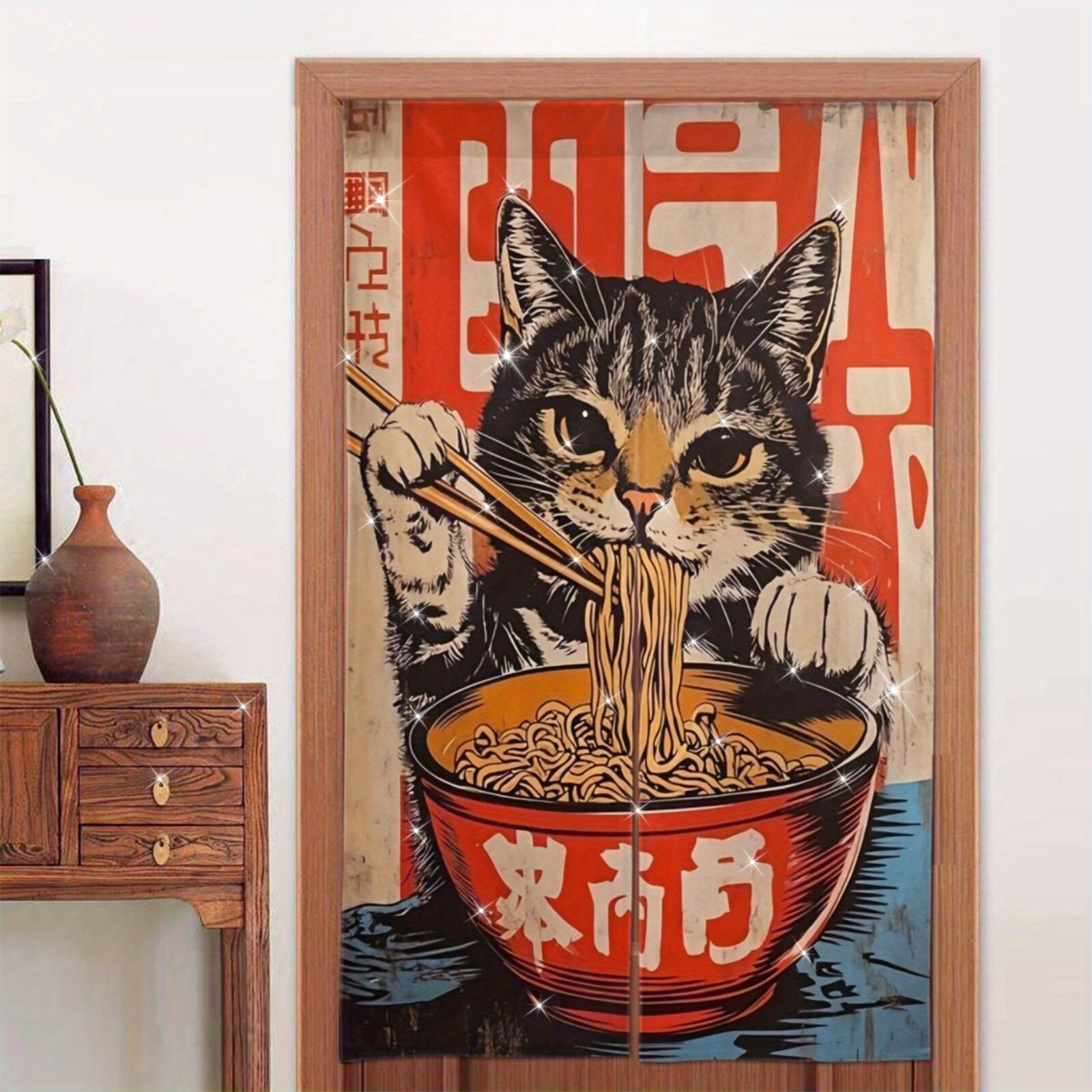 Japanese Lucky Cat Noren Door  - مراجعة Japanese Home Bathroom Design وسعره