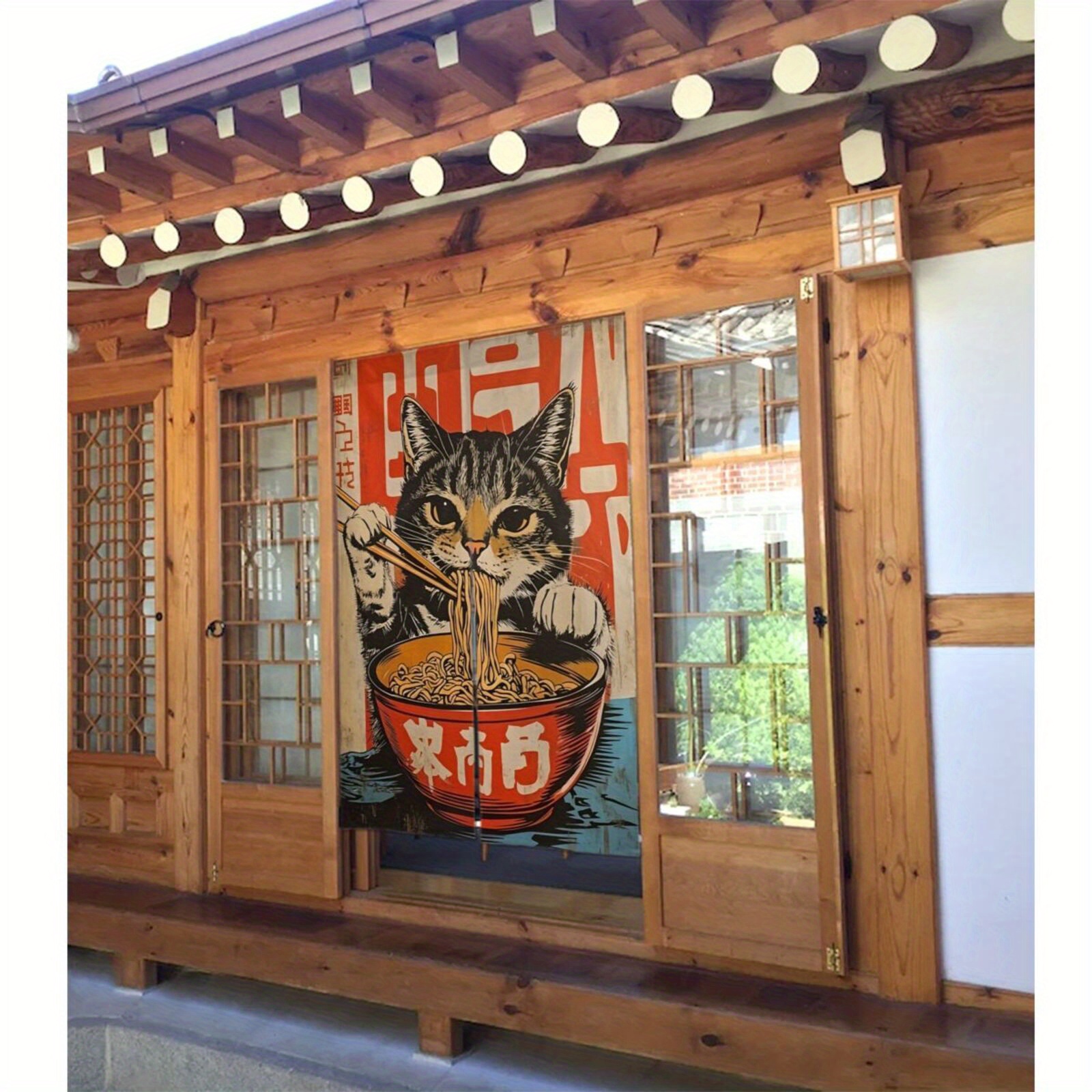 Japanese Lucky Cat Noren Door  - مراجعة Japanese Home Bathroom Design وسعره