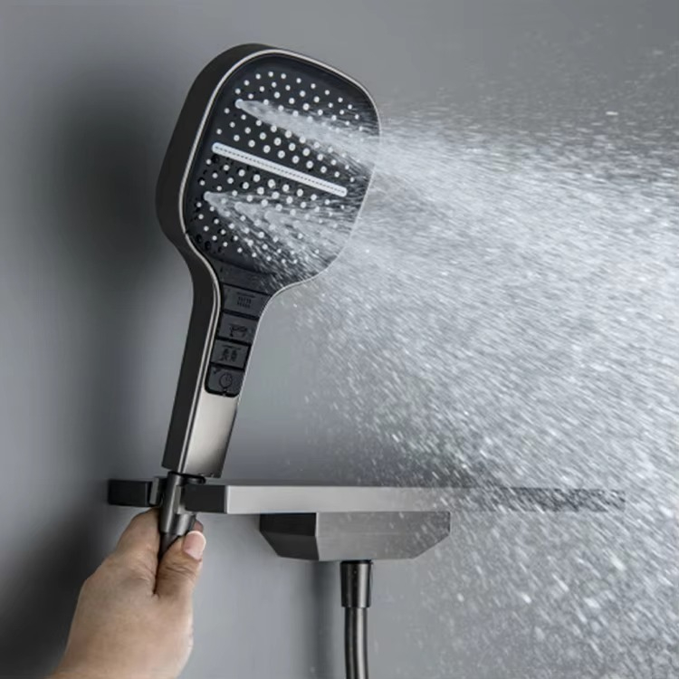 Shower Faucet Set System  Chro - مراجعة Shower Head Rain وسعره