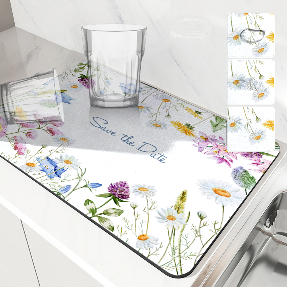 Absorbent Coffee Mat Dish Drai - مراجعة Zara Home Bathroom Mat وسعره