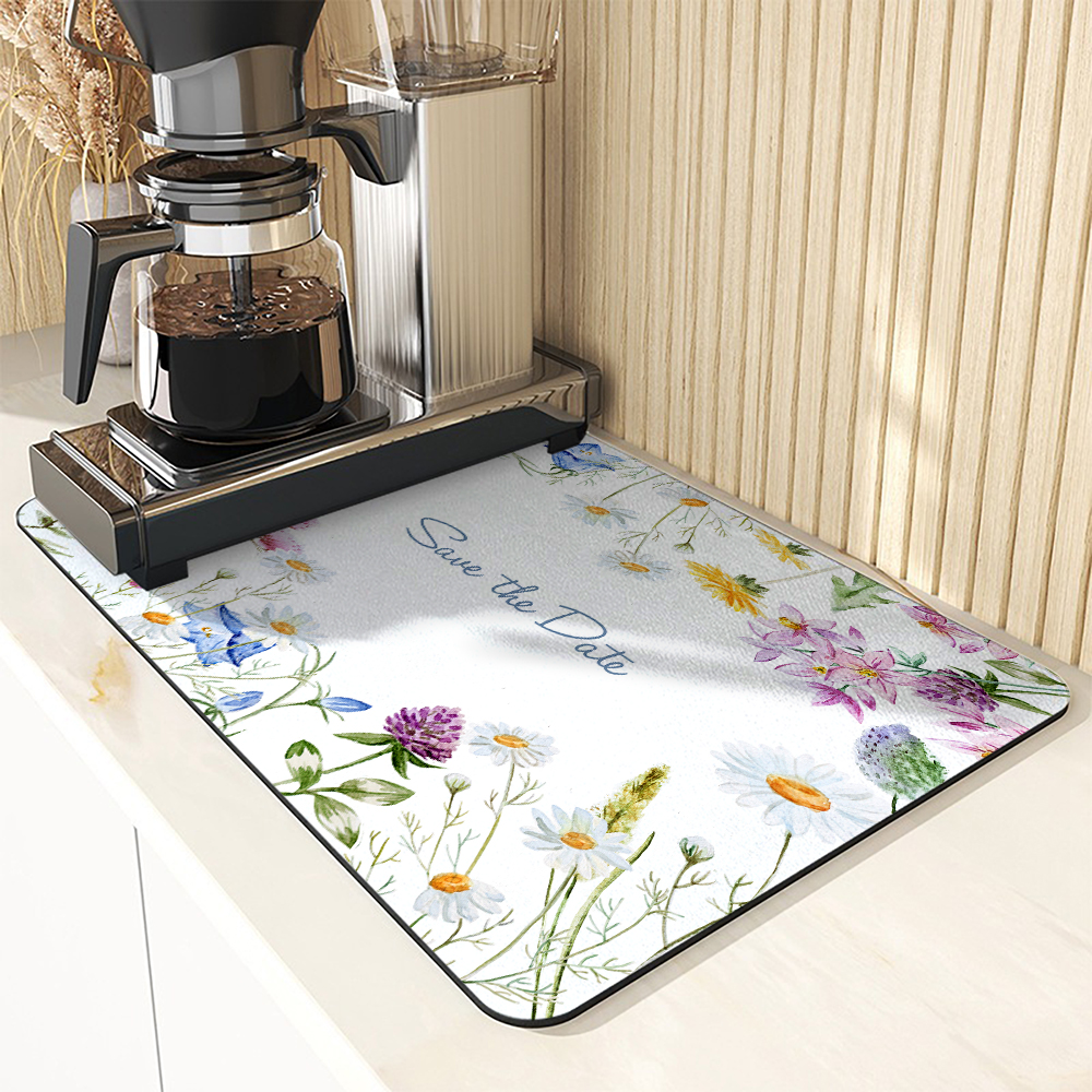 Absorbent Coffee Mat Dish Drai - مراجعة Zara Home Bathroom Mat وسعره