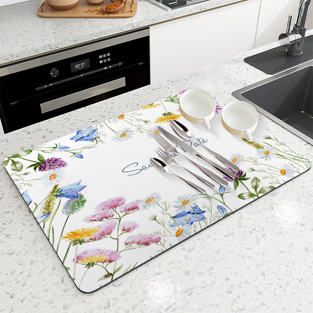 Absorbent Coffee Mat Dish Drai - مراجعة Zara Home Bathroom Mat وسعره