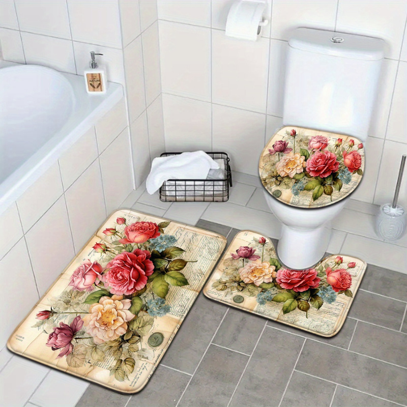 VIKAMA Vintage Floral Bath Mat - مراجعة Zara Home Bathroom Mat وسعره