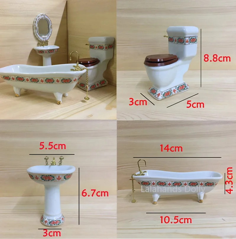 4pcs/set Dollhouse Mini Creati - مراجعة Home Bathroom Supplies وسعره