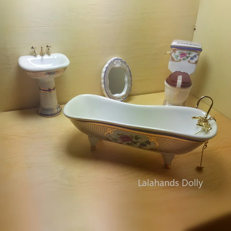 4pcs/set Dollhouse Mini Creati - مراجعة Home Bathroom Supplies وسعره
