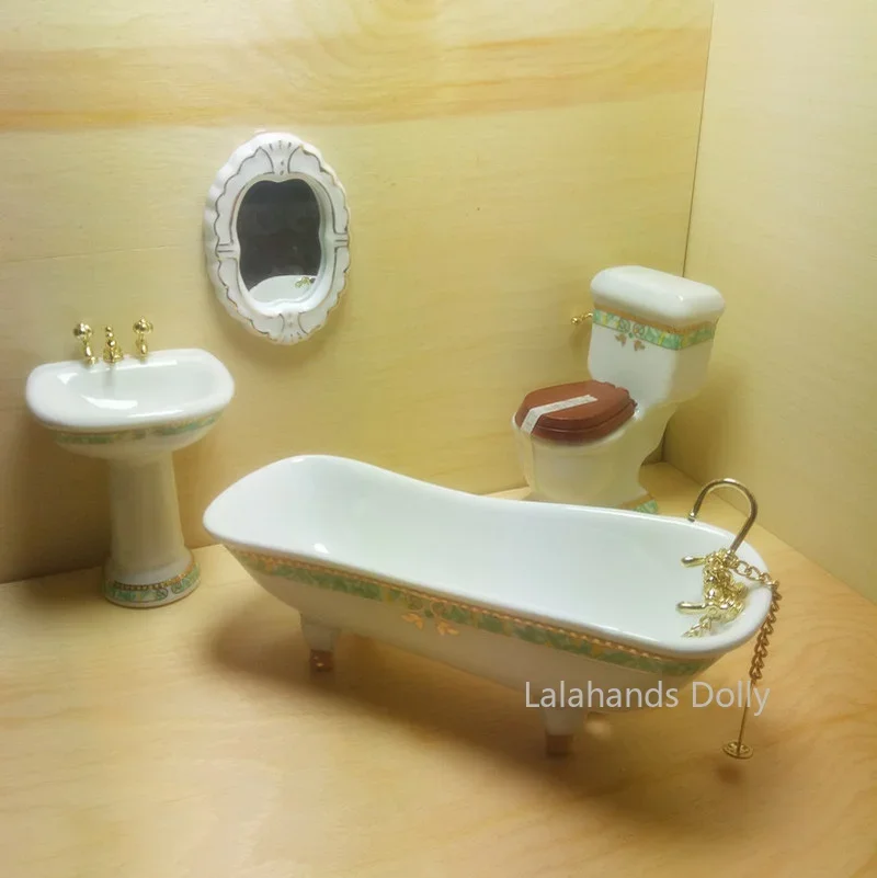 4pcs/set Dollhouse Mini Creati - مراجعة Home Bathroom Supplies وسعره